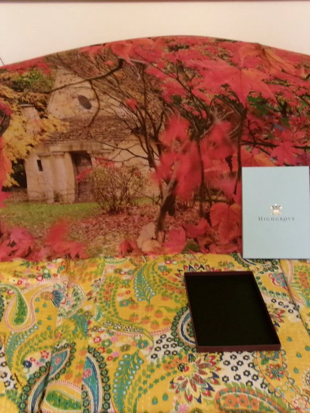 Highgrove royalty luxe silk blend autumn novelty cottage scarf / shawl